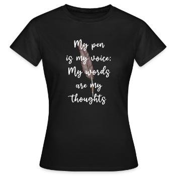 Poetry Slam Schriftsteller Poet Literatur Slam - Frauen T-Shirt - Schwarz - Vorne - AI Model Female 172 dark (172cm)