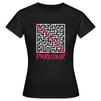 parkour Design for a fan of parkour - Women's T-Shirt - black - Front - AI Model Female 172 dark (172cm)