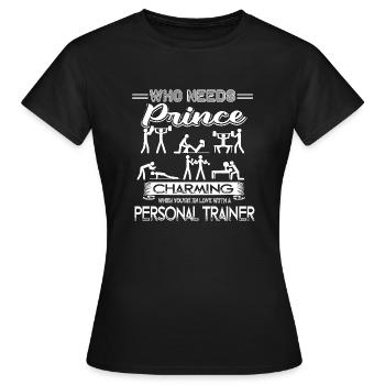 Personal Trainer In Love With Personal Trainer - Women's T-Shirt - black - Front - AI Model Female 172 dark (172cm)