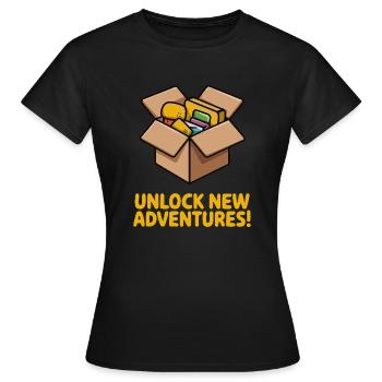 ABENTEUER-SPASS - Frauen T-Shirt - Schwarz - Vorne - AI Model Female 172 dark (172cm)