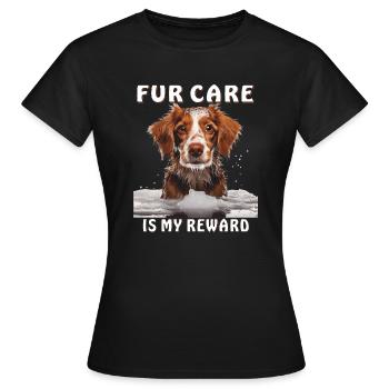 LE CHIEN POUR LES SOINS EST MA RÉCOMPENSE - T-shirt Femme - noir - Devant - AI Model Female 172 dark (172cm)