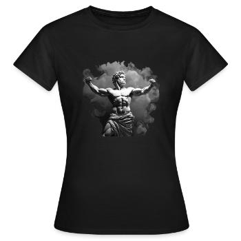 DIVINITÉ GRECQUE - T-shirt Femme - noir - Devant - AI Model Female 172 dark (172cm)