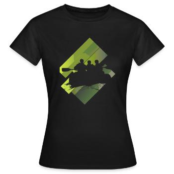 Rudern Ruderer Wildwasser - Frauen T-Shirt - Schwarz - Vorne - AI Model Female 172 dark (172cm)
