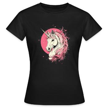 Unicorn Rider Pony Farm Horses Riding Unicorns - Women's T-Shirt - black - Front - AI Model Female 172 dark (172cm)
