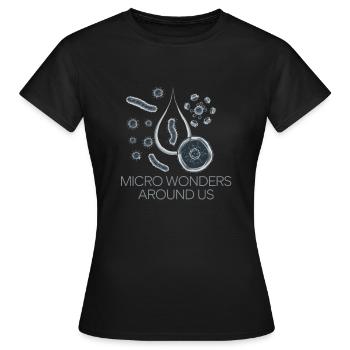 MICROSCOPIC ORGANISM - Women's T-Shirt - black - Front - AI Model Female 172 dark (172cm)