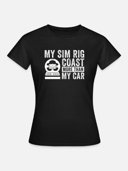 Simracer Esports Enthusiast Sim Racing - Frauen T-Shirt - Schwarz