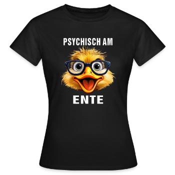 LUNETTES DE CANARD PSYCHIQUE SUR LE CANARD - T-shirt Femme - noir - Devant - AI Model Female 172 dark (172cm)