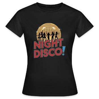 NIGHT DISCO - Women's T-Shirt - black - Front - AI Model Female 172 dark (172cm)