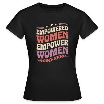 Autonomisation des femmes | Déclaration féministe - T-shirt Femme - noir - Devant - AI Model Female 172 dark (172cm)