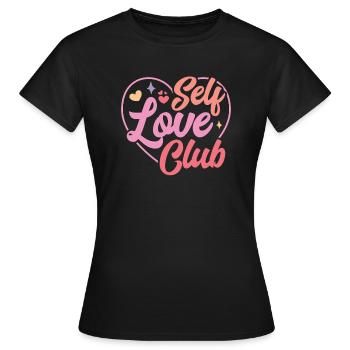 Club d’amour de soi - T-shirt Femme - noir - Devant - AI Model Female 172 dark (172cm)
