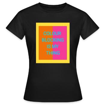 Blocage des couleurs - T-shirt Femme - noir - Devant - AI Model Female 172 dark (172cm)