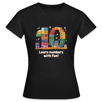 NOMBRE JOUR - T-shirt Femme - noir - Devant - AI Model Female 172 dark (172cm)