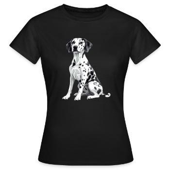 Dalmatian - Women's T-Shirt - black - Front - AI Model Female 172 dark (172cm)