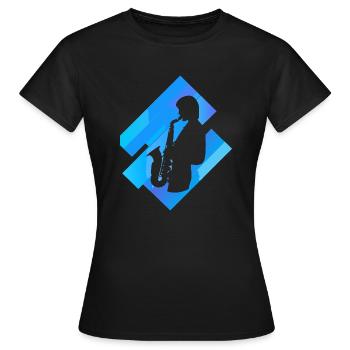 Blasinstrument Orleans Saxophonist - Frauen T-Shirt - Schwarz - Vorne - AI Model Female 172 dark (172cm)