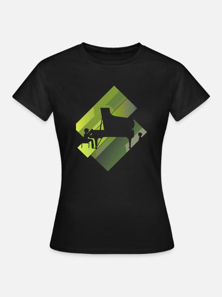 Pianist Musikschule - Frauen T-Shirt - Schwarz