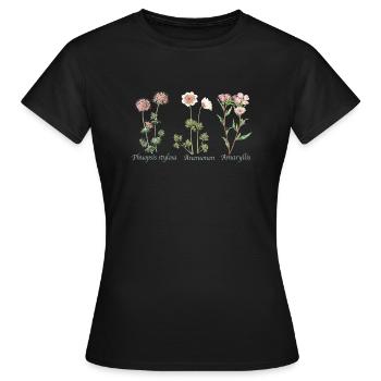 Botanische Illustration Botanical Illustration - Women's T-Shirt - black - Front - AI Model Female 172 dark (172cm)