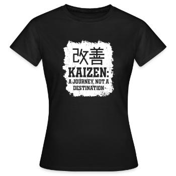 Kaizen A Journey Not A Destination - Women's T-Shirt - black - Front - AI Model Female 172 dark (172cm)