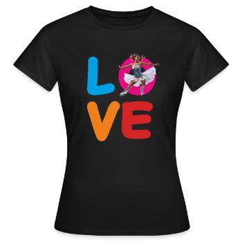 FIGURE SKATING LOVE - Women's T-Shirt - black - Front - AI Model Female 172 dark (172cm)