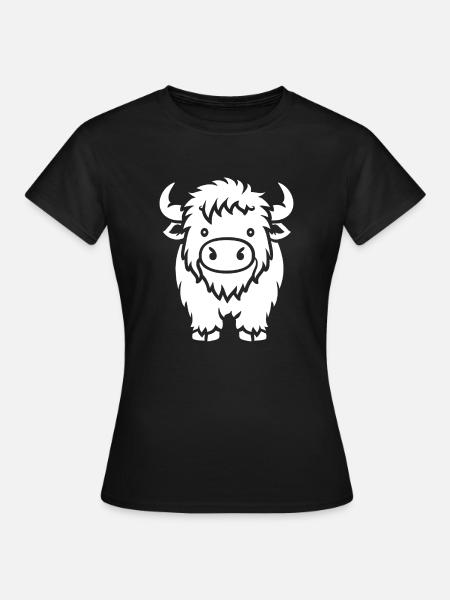 Büffel - Frauen T-Shirt - Schwarz