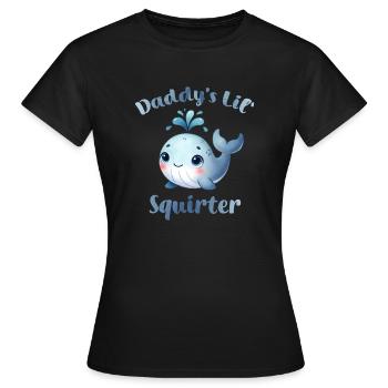 Le petit gicleur de papa inapproprié embarrassant - T-shirt Femme - noir - Devant - AI Model Female 172 dark (172cm)