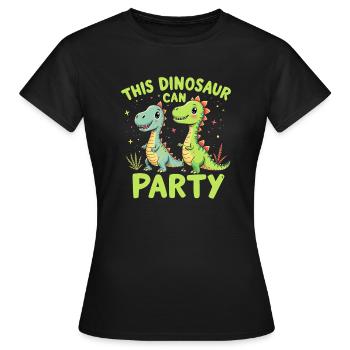 Dinosaur Party Decorations - Women's T-Shirt - black - Front - AI Model Female 172 dark (172cm)