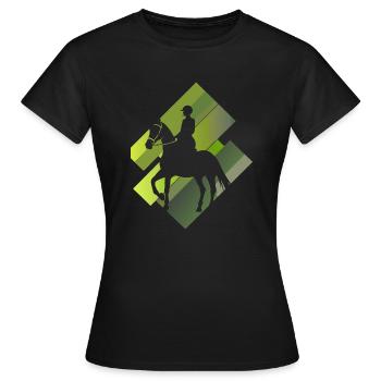 Dressurpferd Reitschule Dressur - Frauen T-Shirt - Schwarz - Vorne - AI Model Female 172 dark (172cm)