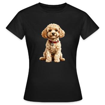 Caniche - T-shirt Femme - noir - Devant - AI Model Female 172 dark (172cm)