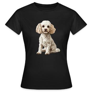 Caniche - T-shirt Femme - noir - Devant - AI Model Female 172 dark (172cm)