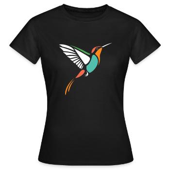Kolibri - Frauen T-Shirt - Schwarz - Vorne - AI Model Female 172 dark (172cm)