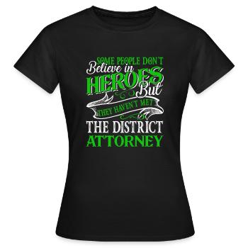 District Attorney Hero District Attorney - Women's T-Shirt - black - Front - AI Model Female 172 dark (172cm)