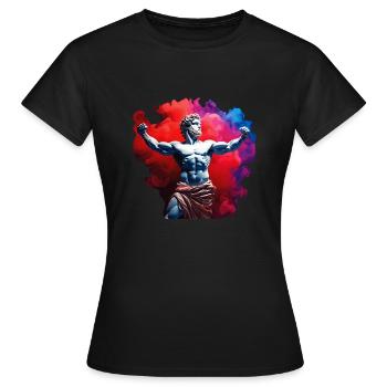 DIVINITÉ GRECQUE - T-shirt Femme - noir - Devant - AI Model Female 172 dark (172cm)