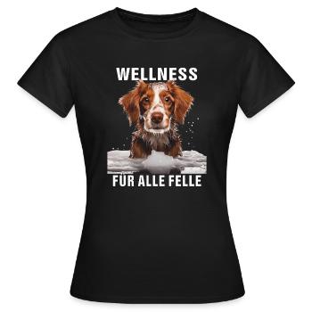 DOG WELLNESS FOR ALL COATS - Women's T-Shirt - black - Front - AI Model Female 172 dark (172cm)