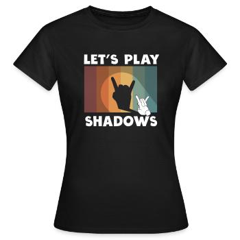Schattenpuppenspiel Puppentheater Kunst - Frauen T-Shirt - Schwarz - Vorne - AI Model Female 172 dark (172cm)