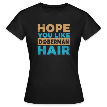 Doberman Gifts - Frauen T-Shirt - Schwarz - Vorne - AI Model Female 172 dark (172cm)