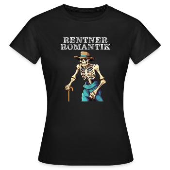 RENTNER ROMANTIK - Frauen T-Shirt - Schwarz - Vorne - AI Model Female 172 dark (172cm)