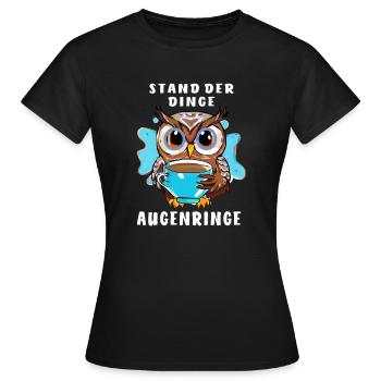 OWL STATE OF AFFAIRS DARK CIRCLES - Women's T-Shirt - black - Front - AI Model Female 172 dark (172cm)