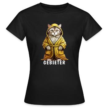 MAÎTRE DU MANTEAU DE CHAT - T-shirt Femme - noir - Devant - AI Model Female 172 dark (172cm)