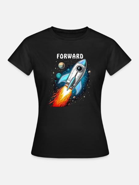 RAKETE MARS FORWARD - Frauen T-Shirt - Schwarz