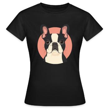Bulldogge Rassehund Dog - Frauen T-Shirt - Schwarz - Vorne - AI Model Female 172 dark (172cm)