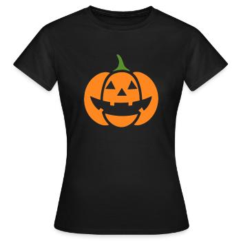 citrouille - T-shirt Femme - noir - Devant - AI Model Female 172 dark (172cm)