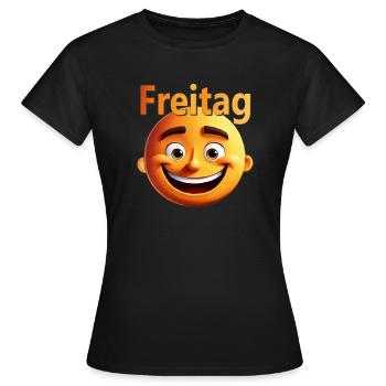 Freitag - Frauen T-Shirt - Schwarz - Vorne - AI Model Female 172 dark (172cm)