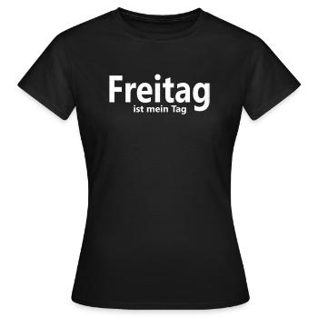 Freitag - Frauen T-Shirt - Schwarz - Vorne - AI Model Female 172 dark (172cm)