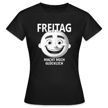 Freitag - Frauen T-Shirt - Schwarz - Vorne - AI Model Female 172 dark (172cm)