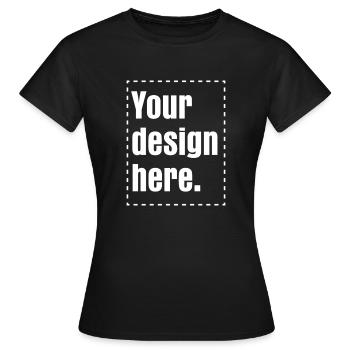 Votre design ici haha pisswitzig - T-shirt Femme - noir - Devant - AI Model Female 172 dark (172cm)