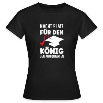 Place au roi, aux bacheliers - T-shirt Femme - noir - Devant - AI Model Female 172 dark (172cm)