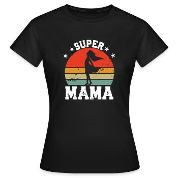 super mama - Frauen T-Shirt - Schwarz - Vorne - AI Model Female 172 dark (172cm)