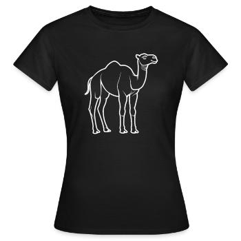 camel - Women's T-Shirt - black - Front - AI Model Female 172 dark (172cm)