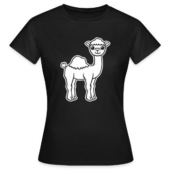chameau - T-shirt Femme - noir - Devant - AI Model Female 172 dark (172cm)