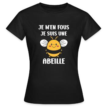 Abeille - T-shirt Femme - noir - Devant - AI Model Female 172 dark (172cm)