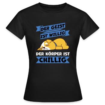 frisson corporel haha je me pisse - T-shirt Femme - noir - Devant - AI Model Female 172 dark (172cm)